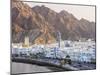 Middle East, Oman, Muscat, Mutrah, Elevated View Along Corniche, Latticed Houses and Mutrah Mosque-Gavin Hellier-Mounted Photographic Print