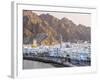 Middle East, Oman, Muscat, Mutrah, Elevated View Along Corniche, Latticed Houses and Mutrah Mosque-Gavin Hellier-Framed Photographic Print