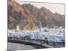 Middle East, Oman, Muscat, Mutrah, Elevated View Along Corniche, Latticed Houses and Mutrah Mosque-Gavin Hellier-Mounted Photographic Print