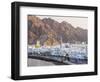 Middle East, Oman, Muscat, Mutrah, Elevated View Along Corniche, Latticed Houses and Mutrah Mosque-Gavin Hellier-Framed Photographic Print