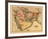 Middle East "Persia Arabia" - Panoramic Map-Lantern Press-Framed Art Print