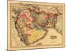 Middle East "Persia Arabia" - Panoramic Map-Lantern Press-Mounted Art Print