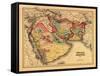 Middle East "Persia Arabia" - Panoramic Map-Lantern Press-Framed Stretched Canvas