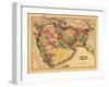 Middle East "Persia Arabia" - Panoramic Map-Lantern Press-Framed Art Print