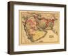 Middle East "Persia Arabia" - Panoramic Map-Lantern Press-Framed Art Print