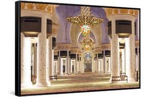 Middle East, United Arab Emirates, Abu Dhabi, Sheikh Zayed Grand Mosque-Christian Kober-Framed Stretched Canvas