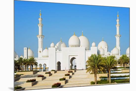 Middle East, United Arab Emirates, Abu Dhabi, Sheikh Zayed Grand Mosque-Christian Kober-Mounted Premium Photographic Print