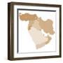 Middle East Vector Map-Refe-Framed Art Print