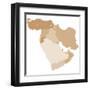 Middle East Vector Map-Refe-Framed Art Print