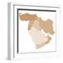 Middle East Vector Map-Refe-Framed Art Print