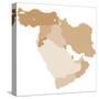 Middle East Vector Map-Refe-Stretched Canvas