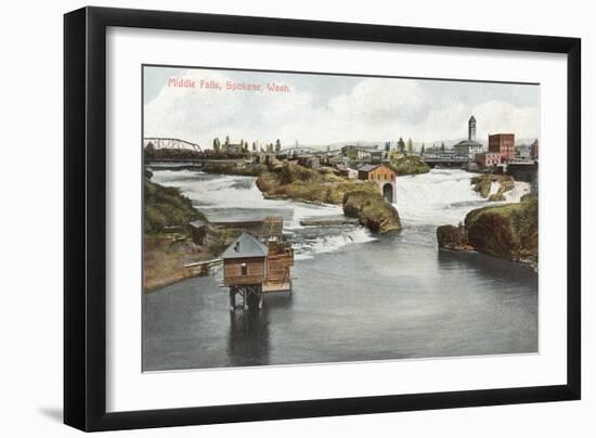 Middle Falls, Spokane-null-Framed Art Print