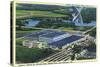 Middle River, Maryland - Airplane over Glenn L. Martin Aircraft Plant near Baltimore-Lantern Press-Stretched Canvas