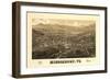 Middlebury, Vermont - Panoramic Map-Lantern Press-Framed Art Print