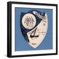 Middlesboro Play Up', Baines' Card in the Shape of a Shield, 1888-89-null-Framed Giclee Print