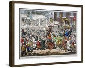 Middlesex-Election, 1804. a Long Pull, a Strong Pull and a Pull All Together, 1804-James Gillray-Framed Giclee Print