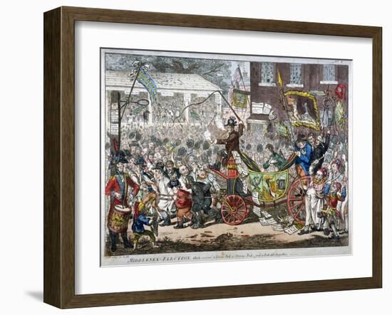 Middlesex-Election, 1804. a Long Pull, a Strong Pull and a Pull All Together, 1804-James Gillray-Framed Giclee Print