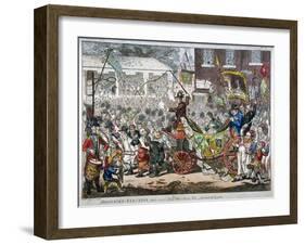 Middlesex-Election, 1804. a Long Pull, a Strong Pull and a Pull All Together, 1804-James Gillray-Framed Giclee Print