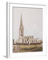 Middleton Cheney, South View of the Church, C.1820-null-Framed Giclee Print