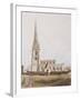 Middleton Cheney, South View of the Church, C.1820-null-Framed Giclee Print