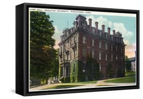 Middletown, Connecticut - Exterior View of Judd Hall, Wesleyan University-Lantern Press-Framed Stretched Canvas