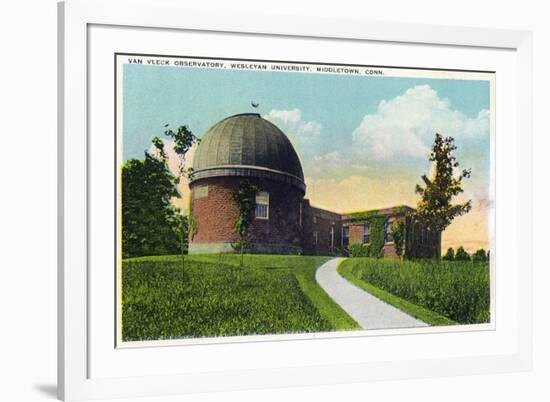 Middletown, Connecticut - Exterior View of Van Vleck Observatory, Wesleyan U-Lantern Press-Framed Art Print