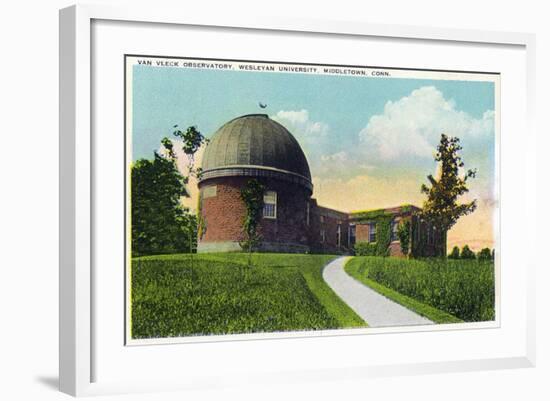 Middletown, Connecticut - Exterior View of Van Vleck Observatory, Wesleyan U-Lantern Press-Framed Art Print