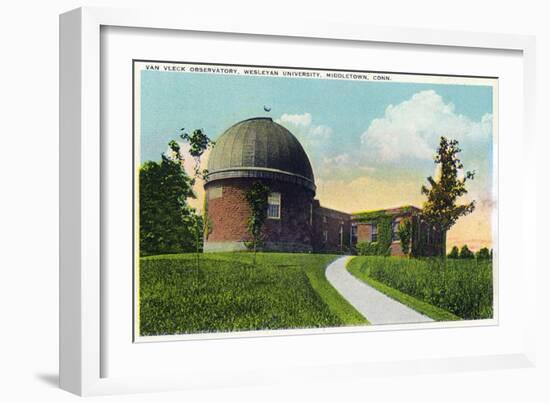 Middletown, Connecticut - Exterior View of Van Vleck Observatory, Wesleyan U-Lantern Press-Framed Art Print