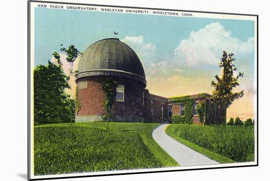 Middletown, Connecticut - Exterior View of Van Vleck Observatory, Wesleyan U-Lantern Press-Mounted Art Print