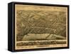 Middletown, Connecticut - Panoramic Map-Lantern Press-Framed Stretched Canvas