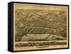 Middletown, Connecticut - Panoramic Map-Lantern Press-Framed Stretched Canvas