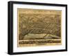 Middletown, Connecticut - Panoramic Map-Lantern Press-Framed Art Print