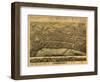 Middletown, Connecticut - Panoramic Map-Lantern Press-Framed Art Print