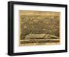 Middletown, Connecticut - Panoramic Map-Lantern Press-Framed Art Print