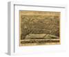 Middletown, Connecticut - Panoramic Map-Lantern Press-Framed Art Print