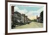 Middletown, Connecticut - Southern View Down Main Street-Lantern Press-Framed Art Print