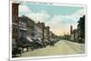 Middletown, Connecticut - Southern View Down Main Street-Lantern Press-Mounted Art Print