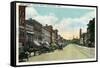 Middletown, Connecticut - Southern View Down Main Street-Lantern Press-Framed Stretched Canvas