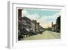 Middletown, Connecticut - Southern View Down Main Street-Lantern Press-Framed Art Print