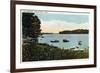 Middletown, Connecticut - View of Boats at the Narrows-Lantern Press-Framed Premium Giclee Print