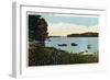Middletown, Connecticut - View of Boats at the Narrows-Lantern Press-Framed Art Print
