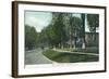 Middletown, Connecticut, View of South Main Street-Lantern Press-Framed Art Print