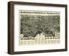 Middletown, New York - Panoramic Map-Lantern Press-Framed Art Print