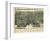 Middletown, New York - Panoramic Map-Lantern Press-Framed Art Print