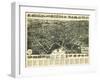 Middletown, New York - Panoramic Map-Lantern Press-Framed Art Print