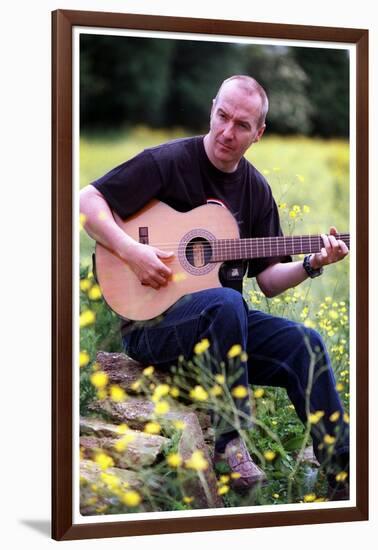 Midge Ure Playing Guitar June 2001-null-Framed Photographic Print