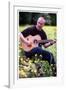 Midge Ure Playing Guitar June 2001-null-Framed Photographic Print