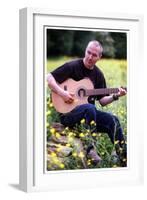 Midge Ure Playing Guitar June 2001-null-Framed Photographic Print