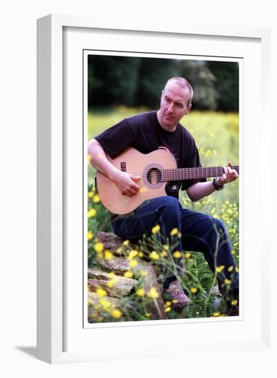 Midge Ure Playing Guitar June 2001-null-Framed Photographic Print