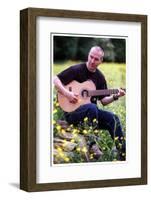 Midge Ure Playing Guitar June 2001-null-Framed Photographic Print